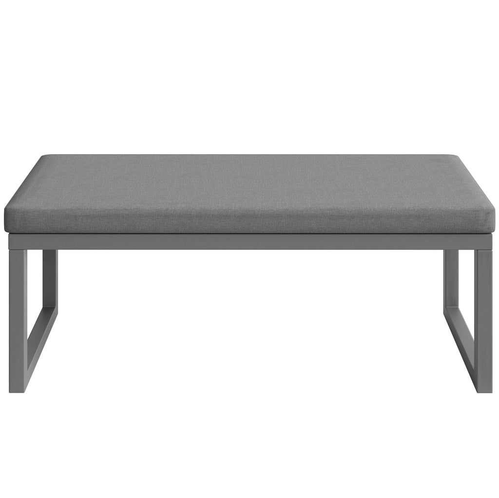 Set divano da giardino; cuscini extra spessi e modularit脿; PE rattan; grigio