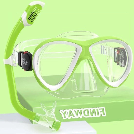 Maschera da Snorkeling per Bambini - Tuta da Sub con Protezione Nasale 4-14 Anni Forma Comoda Adattabile Imbottita Acqua-Resistente Senza Perdite