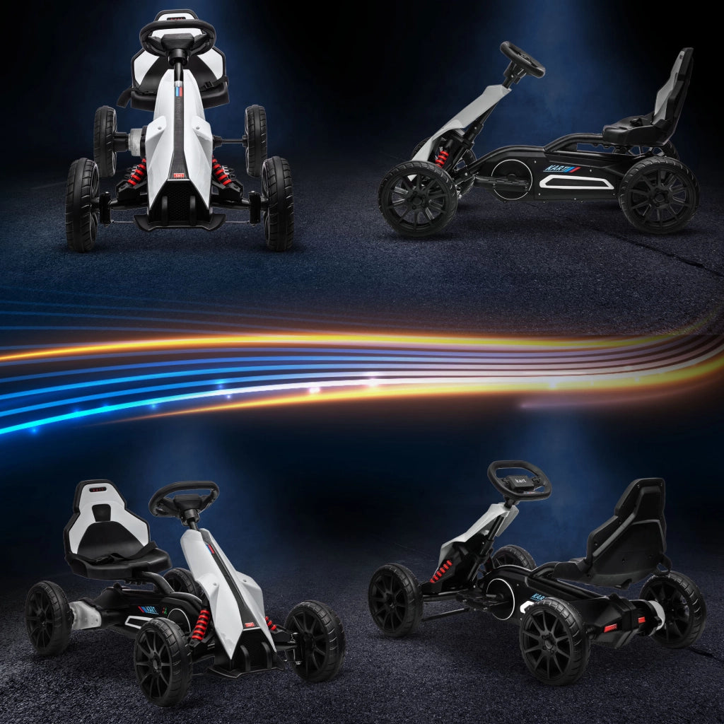 Go-Kart Elettrico per Bambini ¨C zephmum ¨C Bianco, Metallo e Plastica