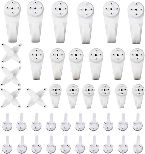 Set di chiodi per foto senza tracce per diverse applicazioni - bianco