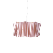 Lampadario Moderno Folio Polilux ® Pink Metal E Metallo Cromo 5 Luci E27