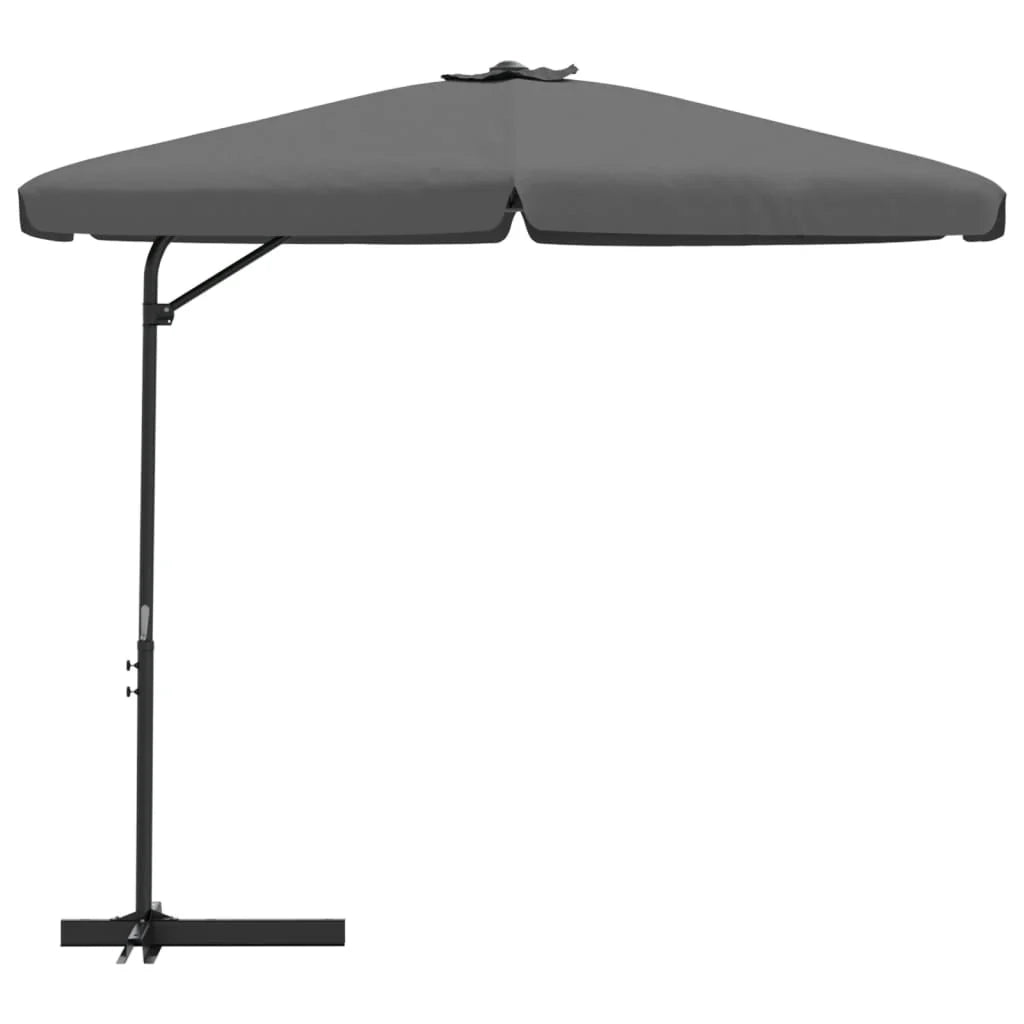 Ombrellone arredo giardino esterno con palo in acciaio 300 x 250 cm antracite 02_0008197