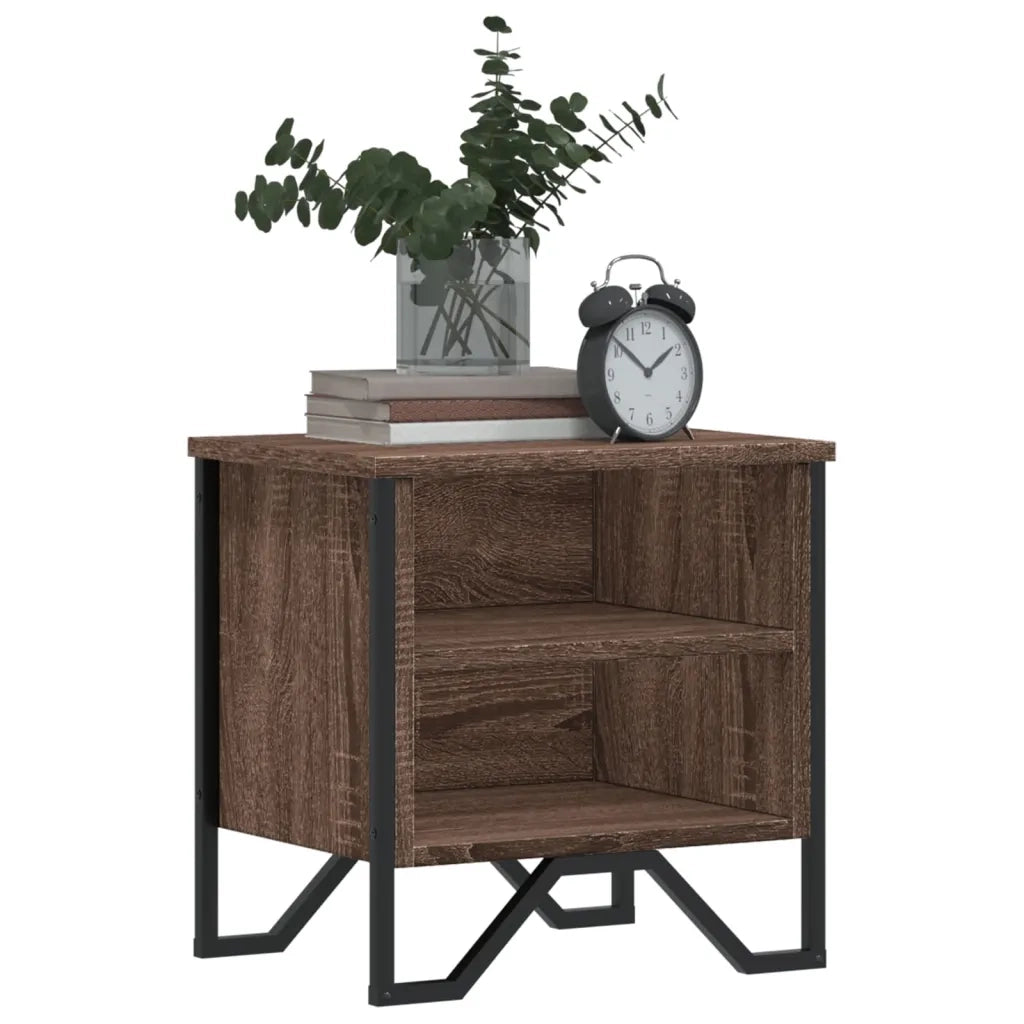 Comodino Rovere Marrone 40x30x40 cm in Truciolato 848502