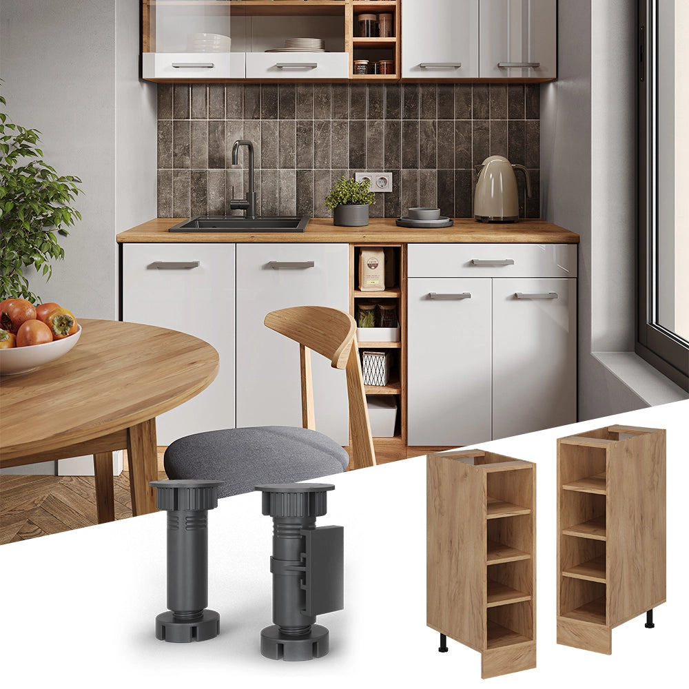 Vicco Scaffale da cucina Quercia dorata 25 cm senza piano di lavoro