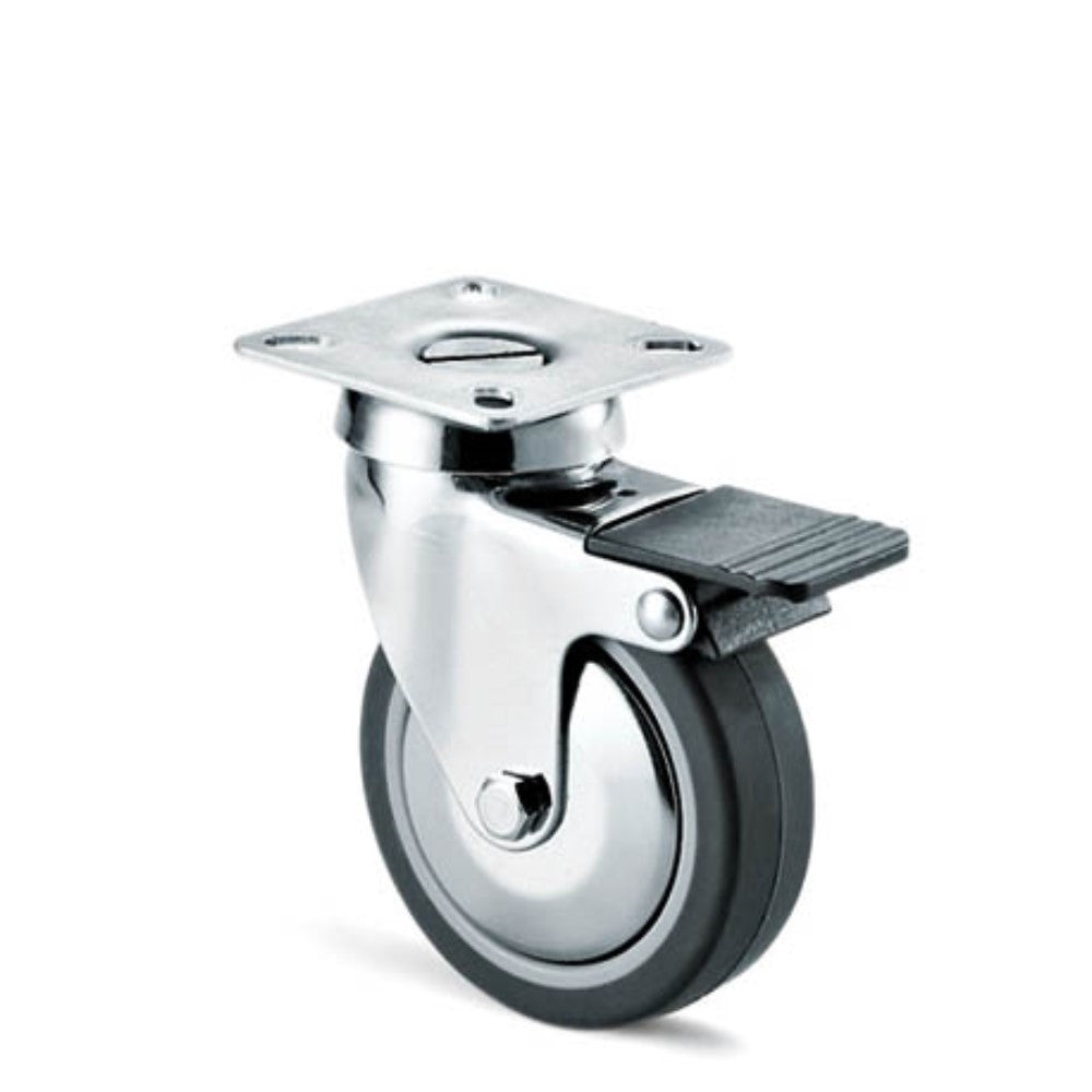 Ruota AVO SC220CBIS da 100 con Piastra Girevole e Freno 