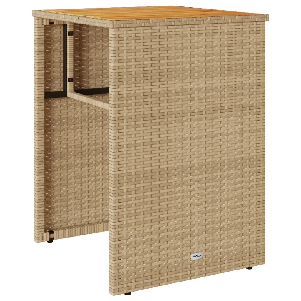 Set da BistrÃ² 3 pz con Cuscini Beige in Polyrattan