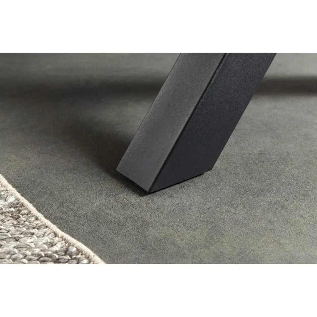 Tavolo da pranzo RIVET - Estensibile 160 a 200 cm - Legno e metallo nero - Stile industriale