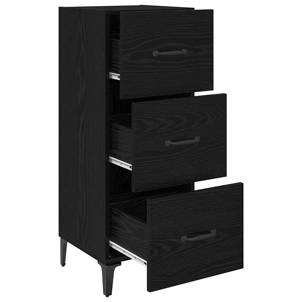 Credenza-Buffet-Armadio da cucina Rovere Nero 34,5 x 34 x 90 cm Legno multistrato 970240