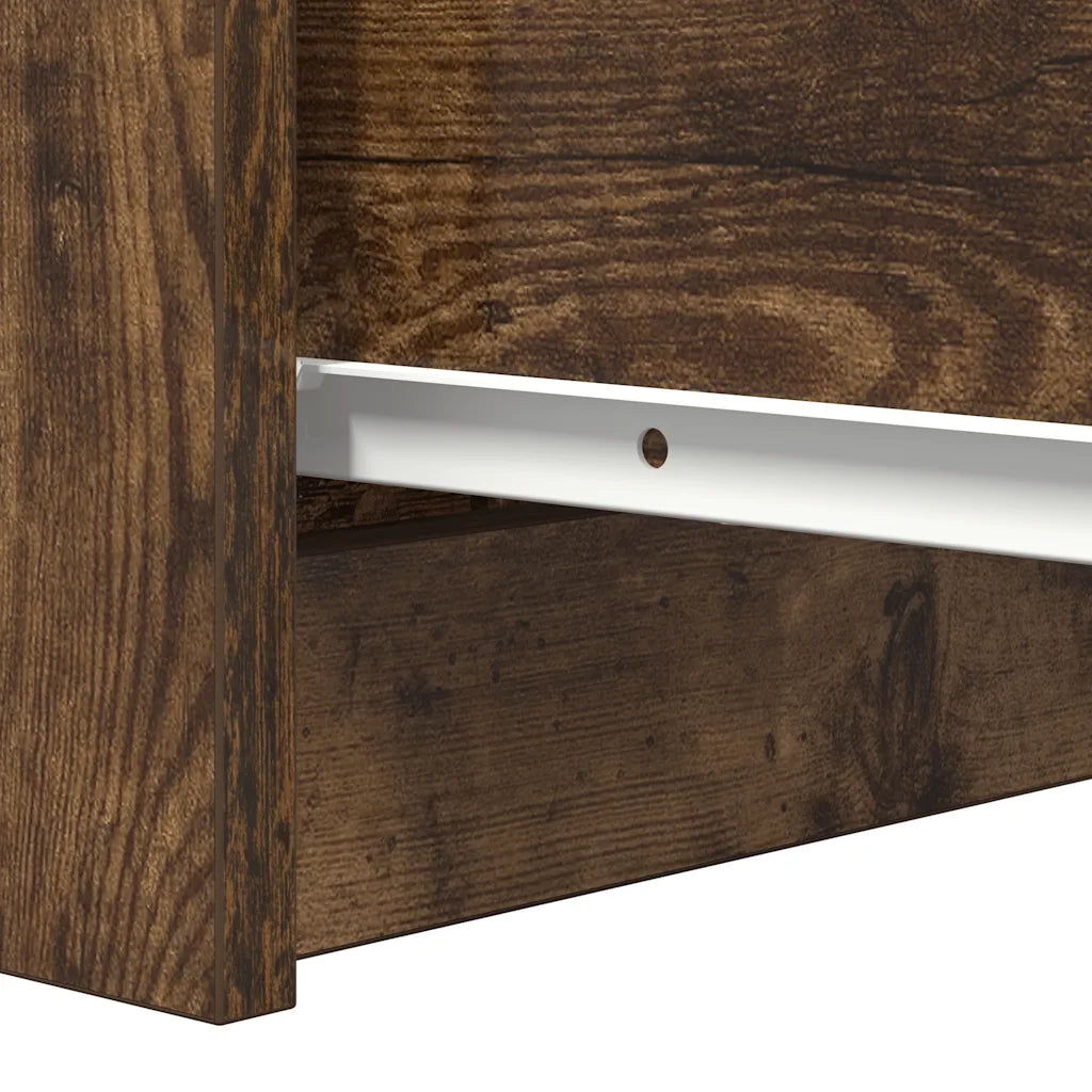 Credenza con Cassetti Rovere Fumo 37,5x35x99 cm in Truciolato 861764