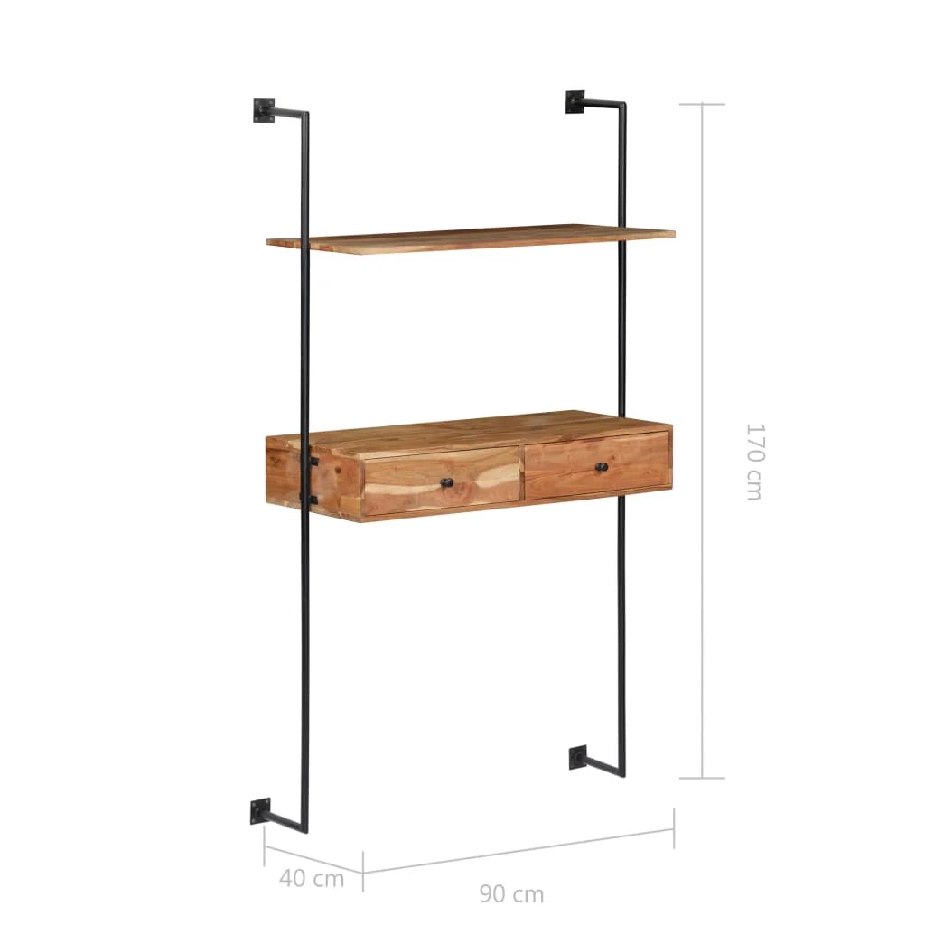 Mensola da parete per scrivania/mobile 170 cm legno 2702228/2