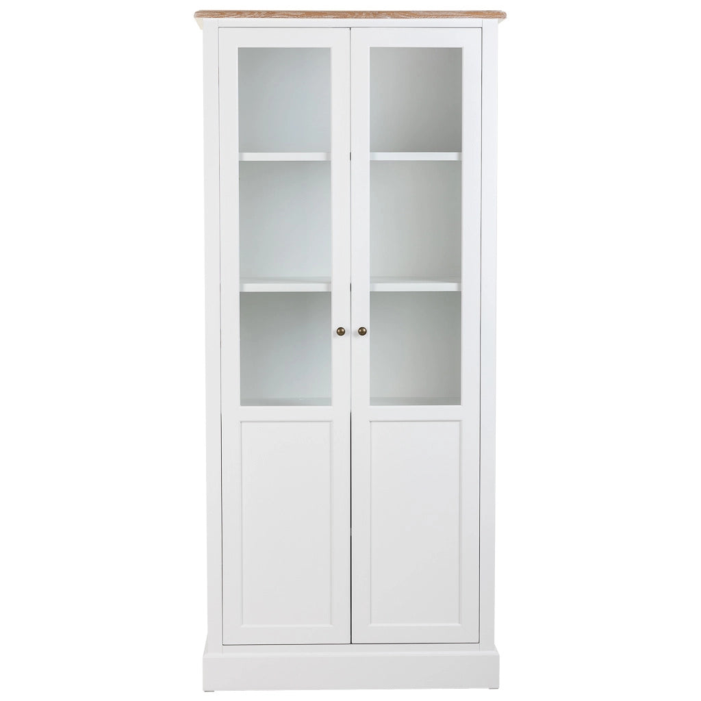 Vetrina in legno bianco 81x40x180h