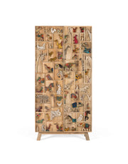 Mobile in legno di mango dipinto a mano
