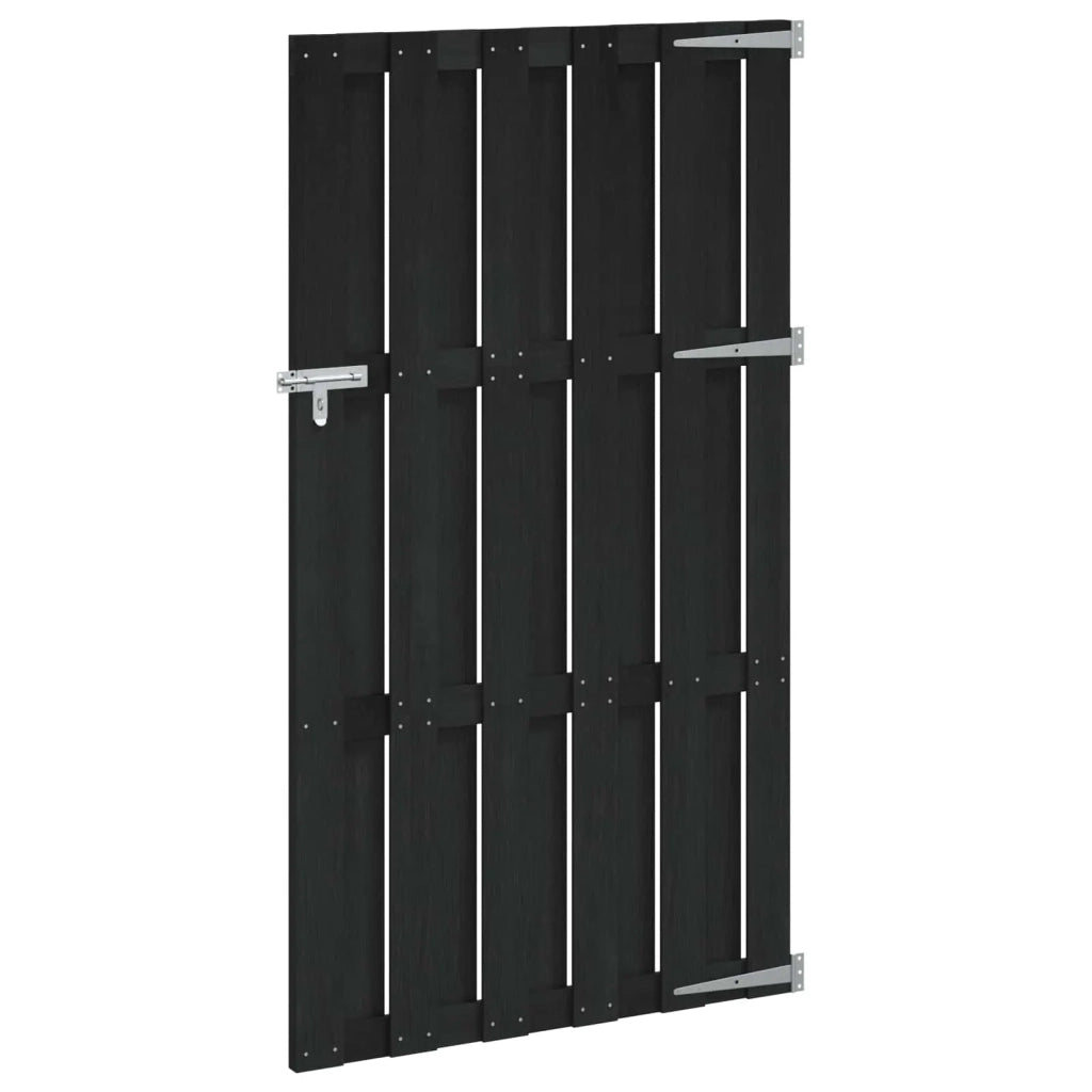 Cancello da giardino 100 x 180 cm WPC e Alluminio Nero 42039046