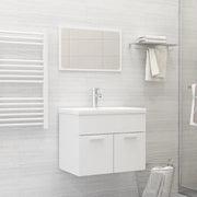 Set Mobili da Bagno 2 pz Bianco in Truciolato cod mxl 53122