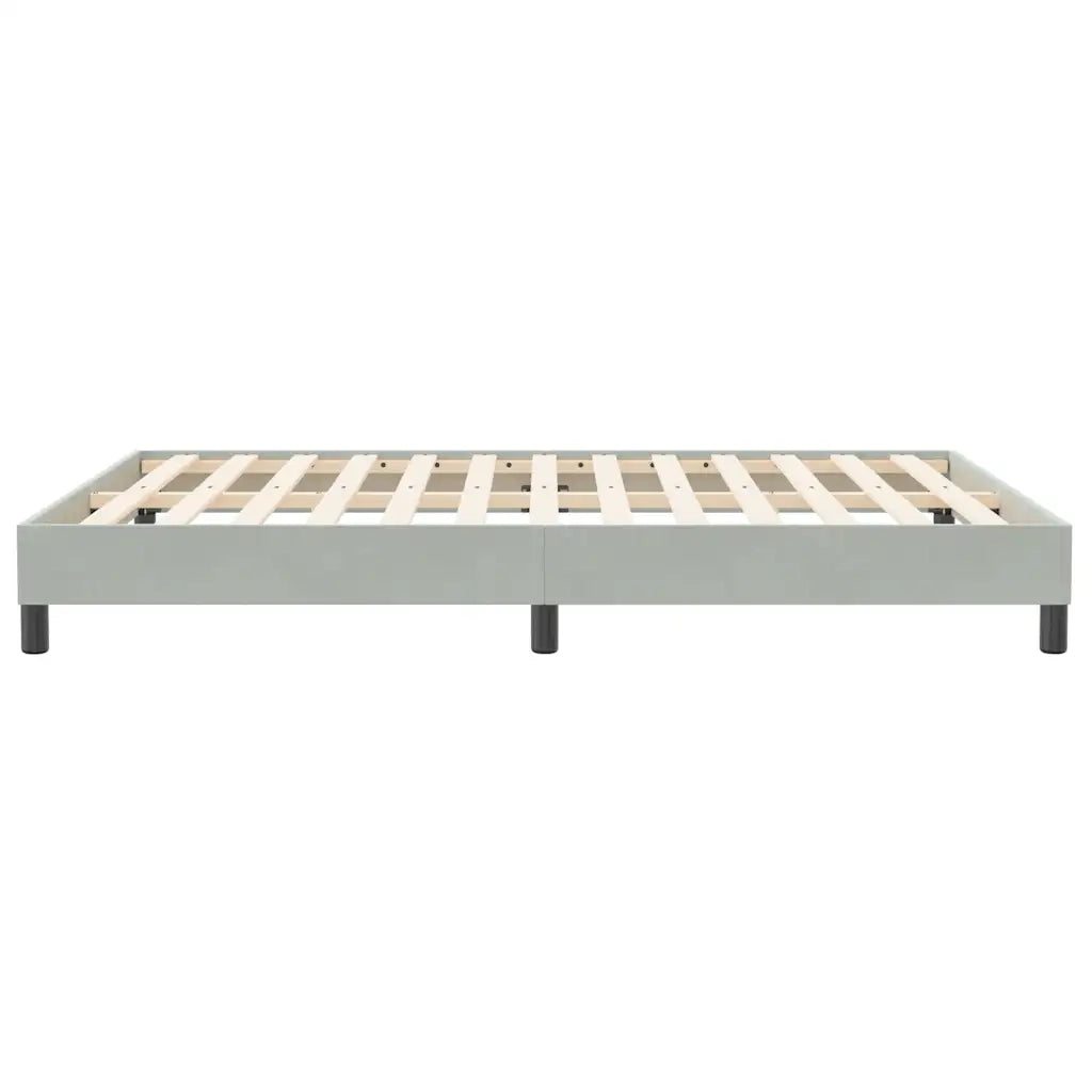 Giroletto Molle senza Materasso Grigio Chiaro 160x210cm Velluto