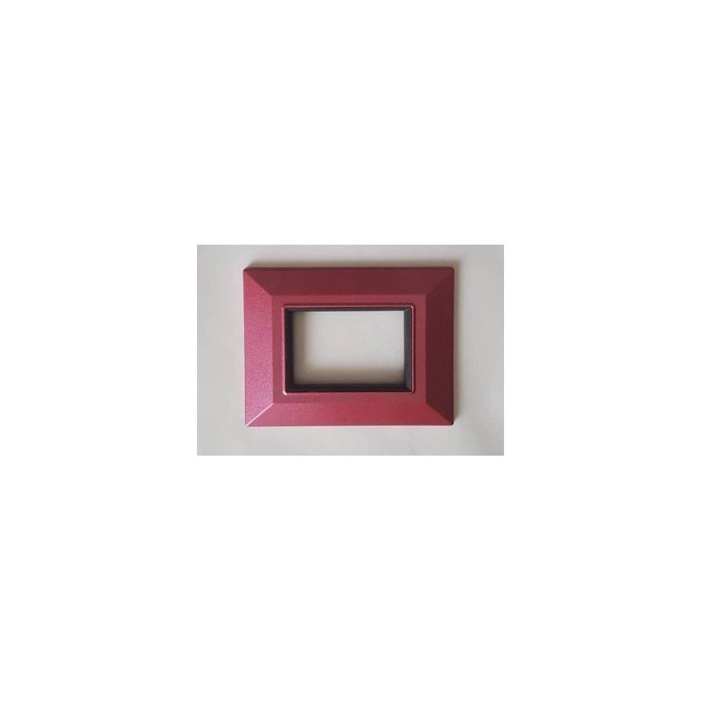 Trade Shop - Placca Placchetta Placchette Compatibili Per Serie Axolute Bticino Colorate Sq - Rosa Metallizzato -4 Fori     -