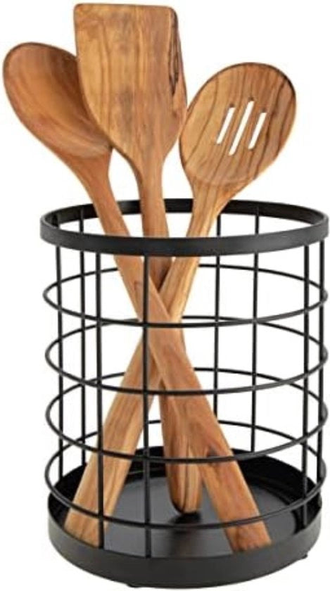 Sostegno per accessori da cucina - 15,24 x 15,24 x 17,78 cm - Argento opaco