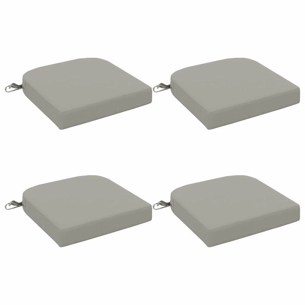 Cuscini per Sedia in 4 Pezzi SOEST 4 pcs 100% Poliestere Grigio 945204