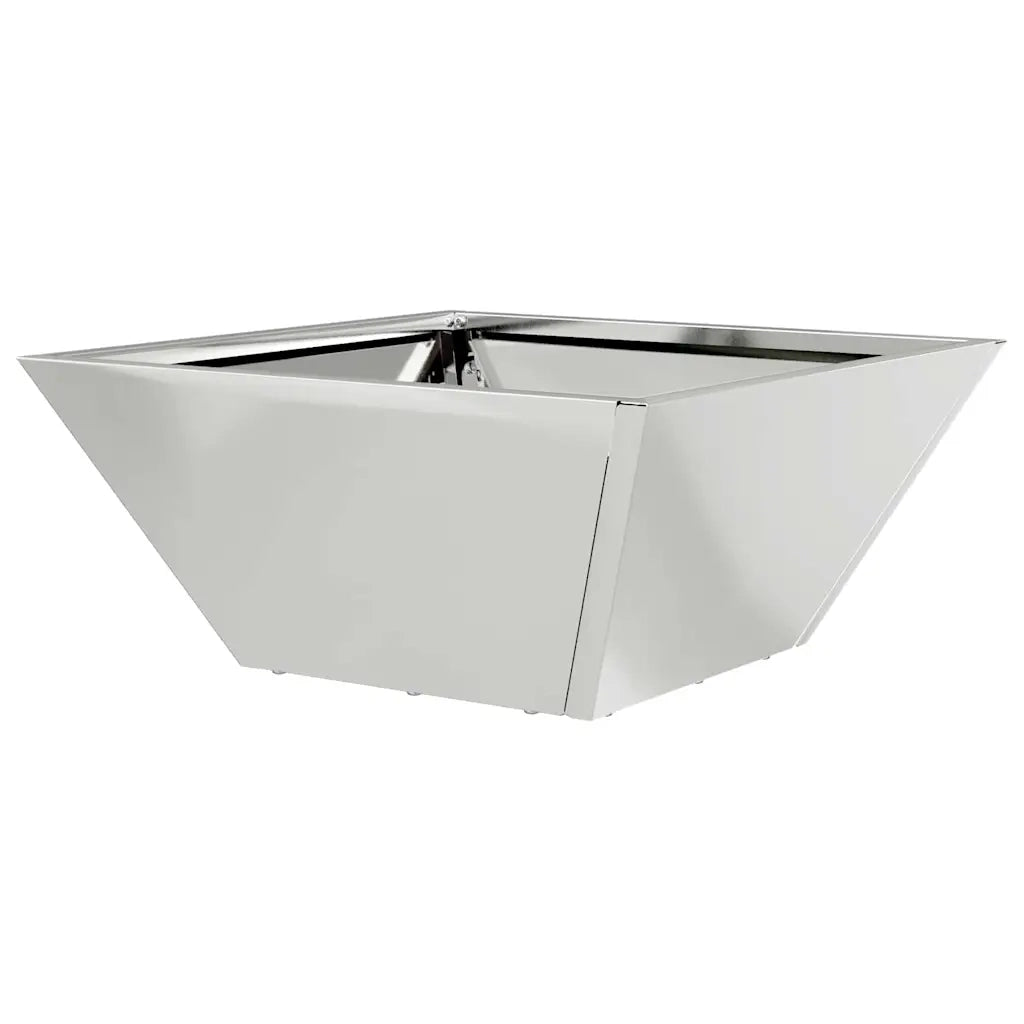 Fioriera trapezoidale moderna per terrazzo 35 x 35 x 15 cm in acciaio zincato argento 02_0052364