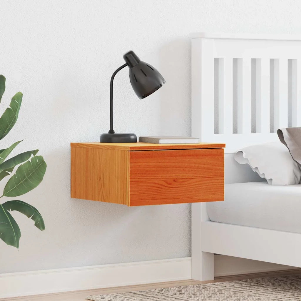 Comodino con cassetto 2 pz-Set di 2 Tavolino da notte Marrone cerato 37 x 35 x 18,5 cm