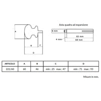 Maniglia su rosetta tonda SAGUATTI  221/60IQ in alluminio marrone opaco