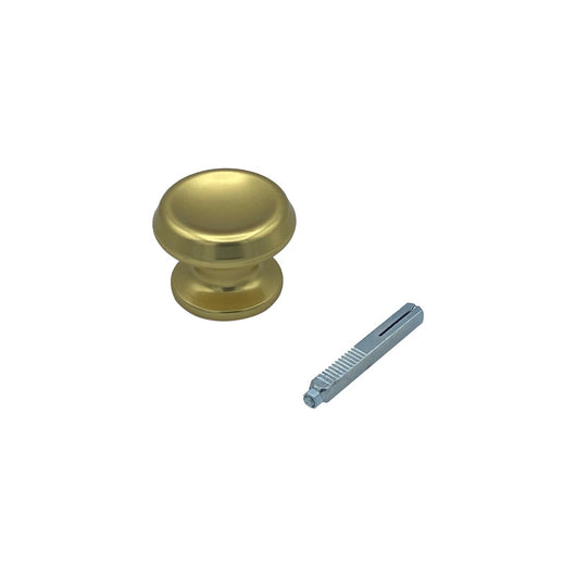 Maniglia su rosetta tonda SAGUATTI  221/60BQ in alluminio oro lucido