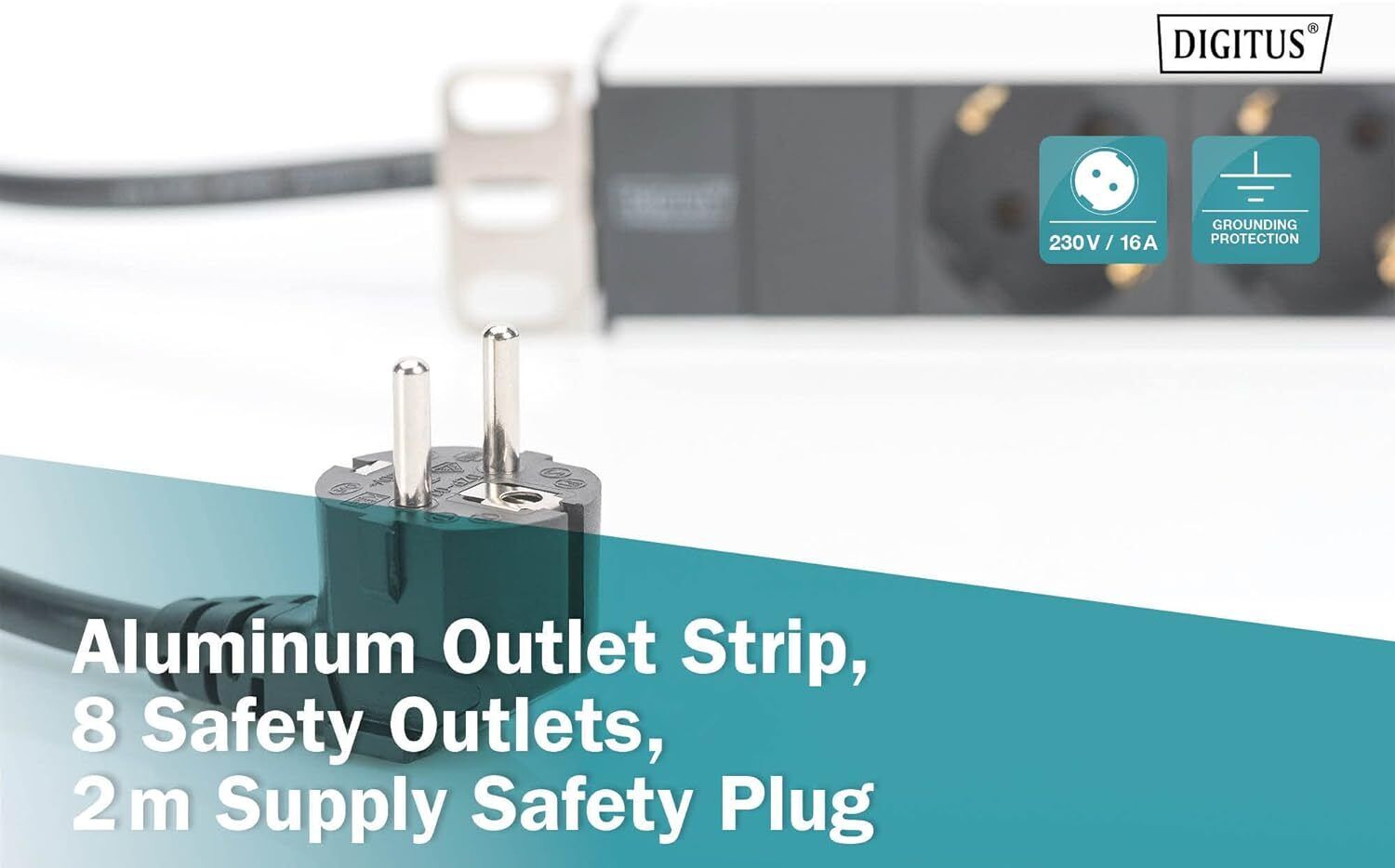 Digitus Multipresa con 8 Prese senza Interruttore