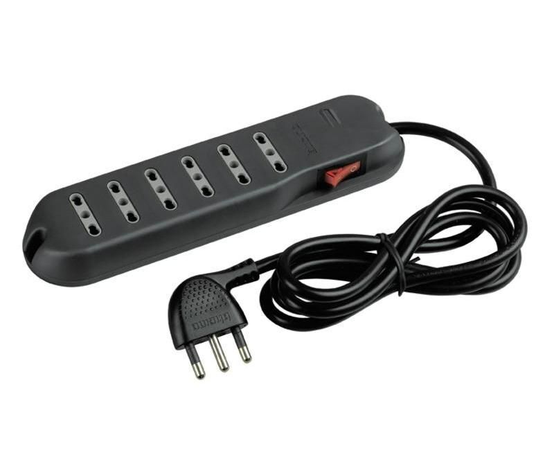 bticino 3631GB prolunghe e multiple 6 presa(e) AC Nero