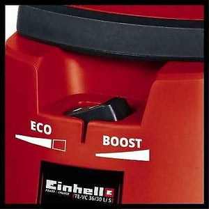 Einhell TE-VC 36/30 Li S-Solo 30 L Aspiratore a cilindro Secco e bagnato Sacchetto per la polvere