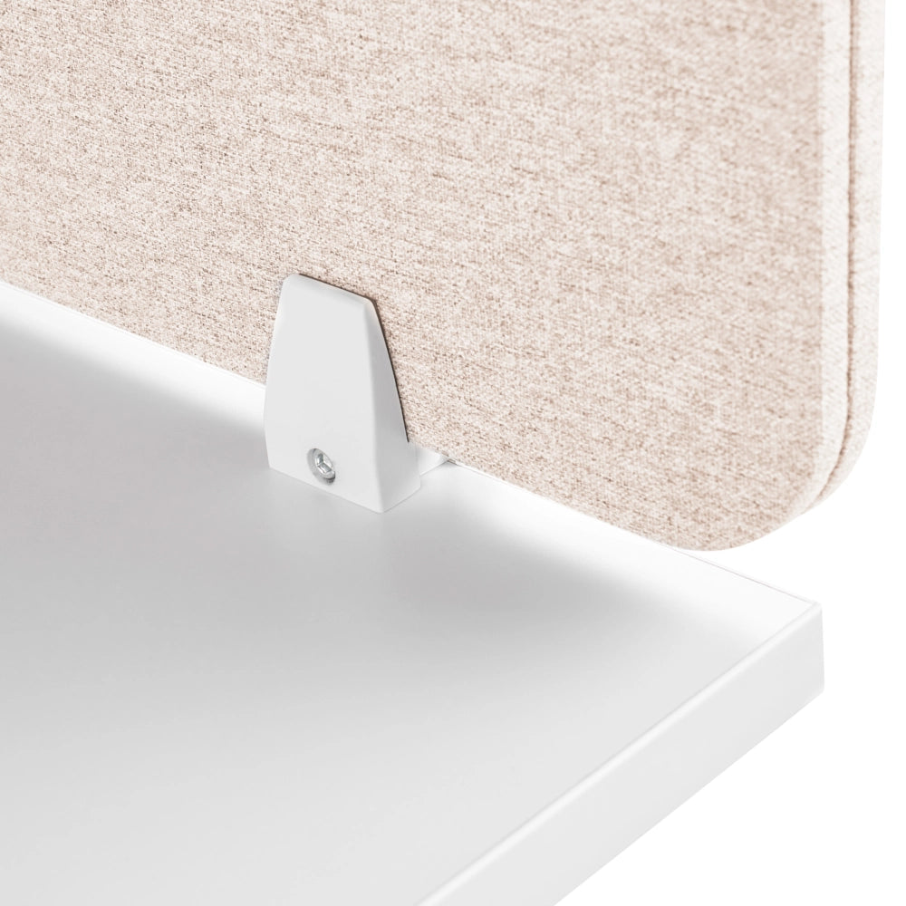 Pannello Divisorio Fonoassorbente per scrivania in PET beige 160 x 40 cm tavolo ufficio