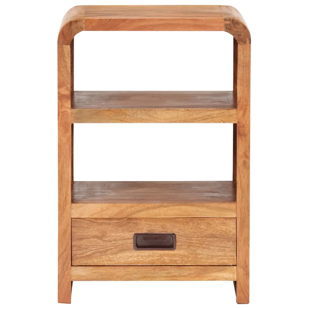 Comodino 40x30x60 cm in Legno Massello Acacia Finitura Ambra 289633