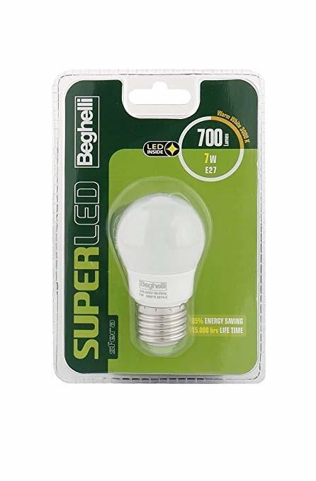 Beghelli 56896BL Lampadina a risparmio energetico Bianco caldo 3000 K 7 W E27 F