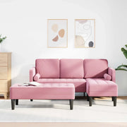 Set di divani con cuscino 2 pcs Rosa Poliestere 3329268