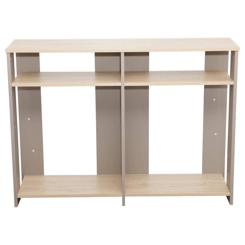 Consolle Baez 110x30x80 Cm Naturale E Tortora