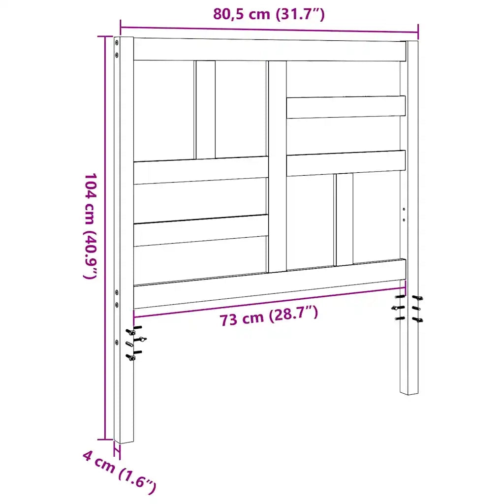 Testiera del letto-Testata Decorativa Marrone cerato 80,5 x 4 x 104 cm