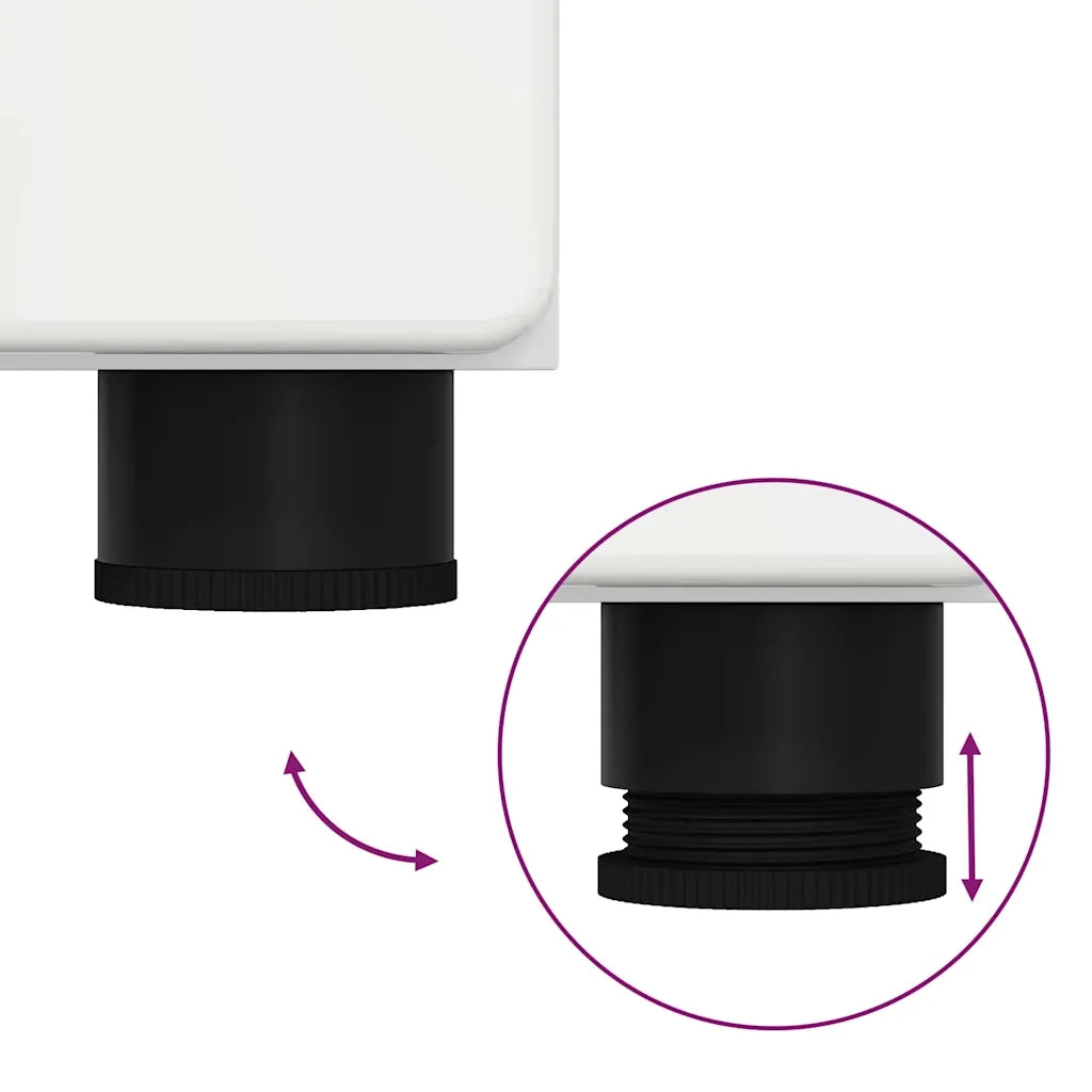 Set di mobili per il bagno TULUM 3 pz Bianco Lucido 3398028