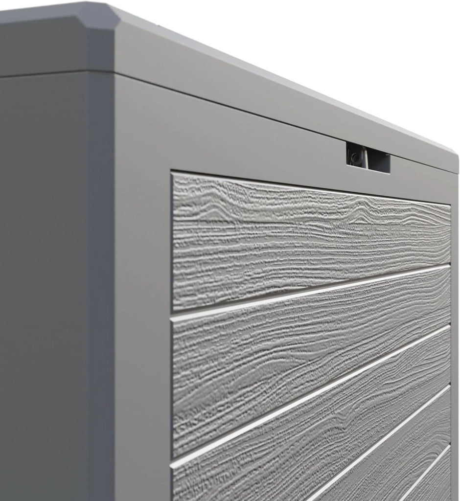 Casaria® Baule da Giardino Lille 190 L Effetto Legno Orgenizer Box Giocattoli 78x44x55cm Multibox Impermeabile Esterni