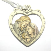 Trade Shop - Set 12 Pezzi Bomboniera Bomboniere Sacra Famiglia Cuore Ceramica Appendino -