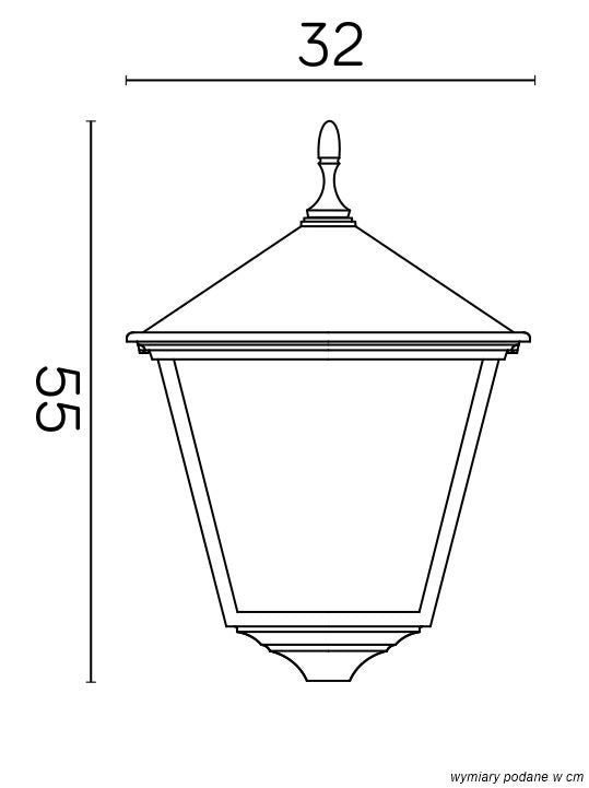 Testa lampada giardino RETRO 1xE27 nero vetro IP43 SU-MA