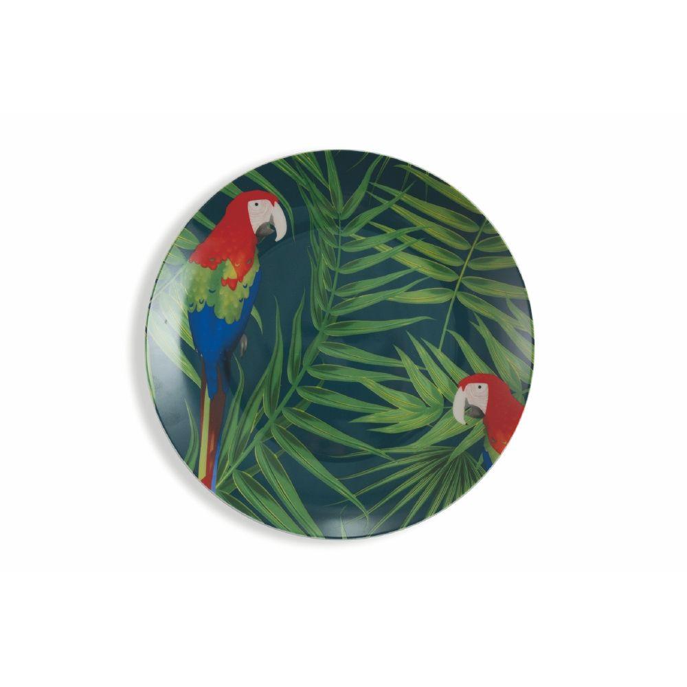 Servizio Piatti 18 Pezzi in Porcellana VdE Tivoli 1996 Parrot Jungle