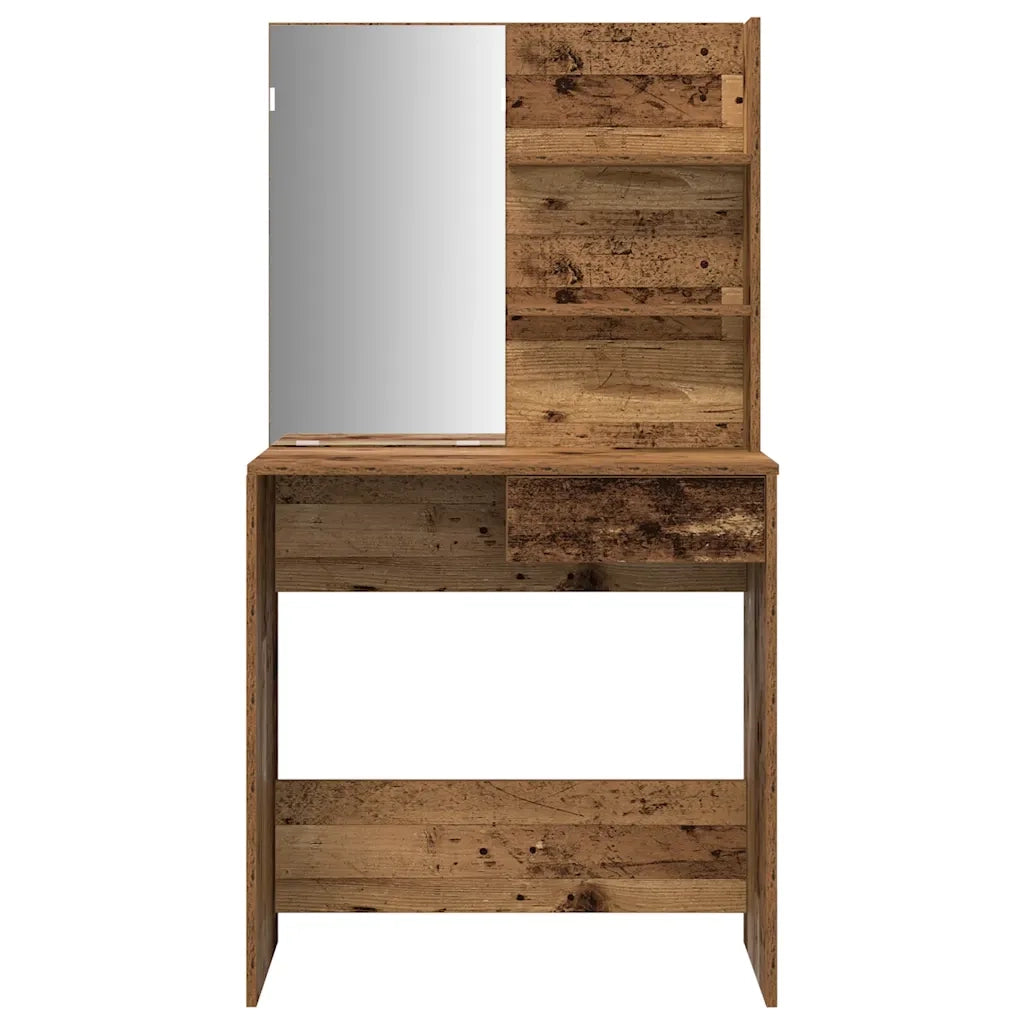 vidaXL Set Tavolo da Toeletta Legno Antico in Legno Multistrato