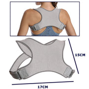 Trade Shop - Fascia Top Per Donna Posturale Schiena Supporto Regolabile Tutore Lombare Grigio -