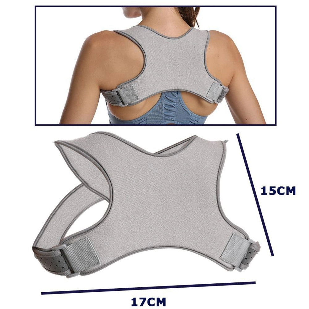Trade Shop - Fascia Top Per Donna Posturale Schiena Supporto Regolabile Tutore Lombare Grigio -