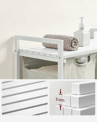 Mobile portabiancheria Valora a 2 scomparti bianco 92L per bagni