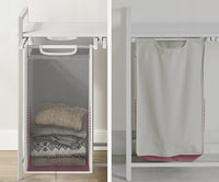 Mobile portabiancheria Valora a 2 scomparti bianco 92L per bagni