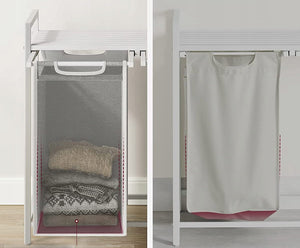 Mobile portabiancheria Valora a 2 scomparti bianco 92L per bagni