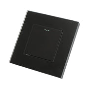 Interruttore da incasso per scale nero 220V, 16AX, spia luminosa, cornice in vetro 86x86x34mm