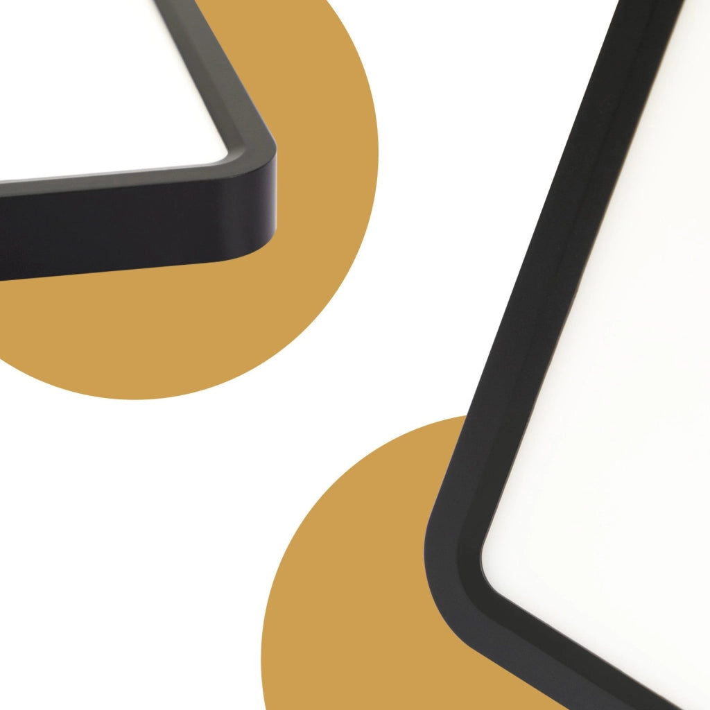 ZMH Lampada da soffitto plafoniera LED nera 23 cm 18W 3000K per soggiorno camera letto corridoio