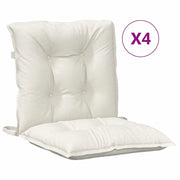 Cuscini Sedia Schiena Bassa 4 pz | Cuscini per sedie Crema M¨¦lange 100x50x7 Tessuto