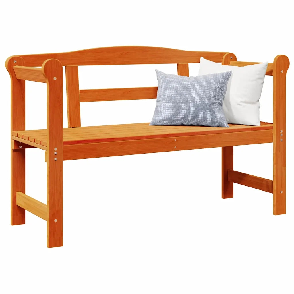 Panchina da esterno | Panchina da Giardino | Panca da Giardino Marrone 119 x 44 x 76 cm Pino massello